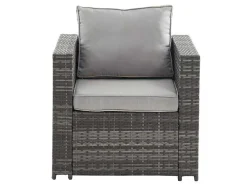 Set Van 2 Tuinstoelen Van Geweven Hars - Grijs - Anori