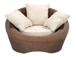 Set Van 2 Tuinstoelen Van Karamelkleurig Gevlochten Hars - Whiteheaven