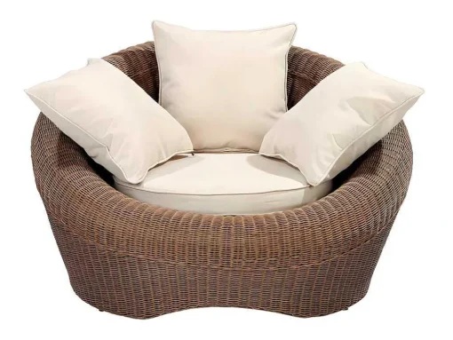 Set Van 2 Tuinstoelen Van Karamelkleurig Gevlochten Hars - Whiteheaven