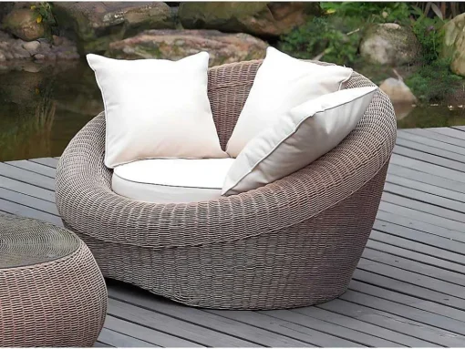 Set Van 2 Tuinstoelen Van Karamelkleurig Gevlochten Hars - Whiteheaven
