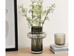 Set Van 2 Vazen Van Getint Glas - D25 X H30 Cm - Glas - Gerookt Grijs - Valoit