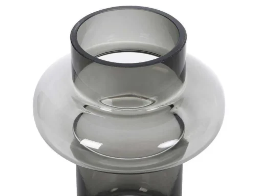 Set Van 2 Vazen Van Getint Glas - D25 X H30 Cm - Glas - Gerookt Grijs - Valoit