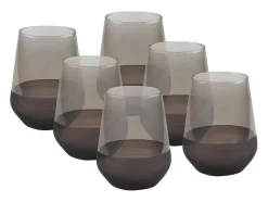 Set Van 6 Waterglazen 42,5 Cl - D. 6,8 X H. 11 Cm - Grijs - Grisua