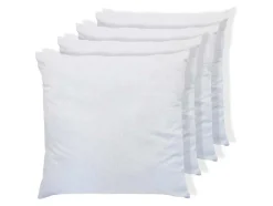 Set Van 4 Zachte Hoofdkussens 60 X 60 Cm - 400 Gr - Wit - Torivia