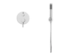 Set Van Inbouwdouche Met Mechanische Mengkraan - Geborsteld Nikkelkleurig - Tamise