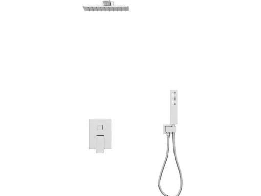 Set Van Inbouwdouche Met Mechanische Mengkraan - Geborsteld Nikkelkleurig - Tocantis