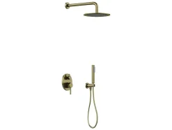 Set Van Inbouwdouche Met Mechanische Mengkraan - Goud Met Geborstelde Afwerking - Tamise