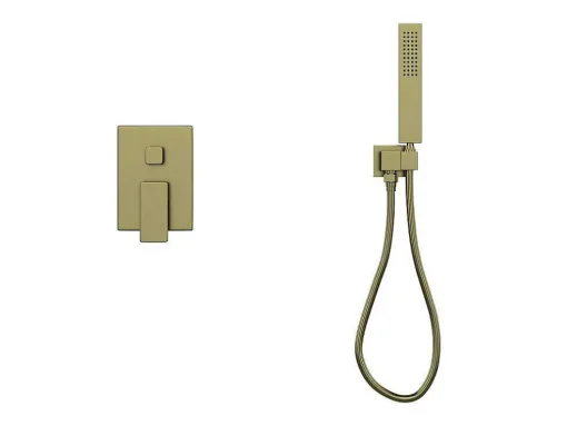 Set Van Inbouwdouche Met Mechanische Mengkraan - Goud Met Satijnafwerking - Tocantis