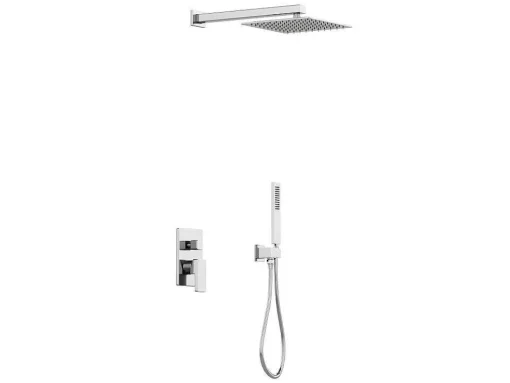 Set Van Inbouwdouche Met Mechanische Mengkraan - Geborsteld Nikkelkleurig - Tocantis