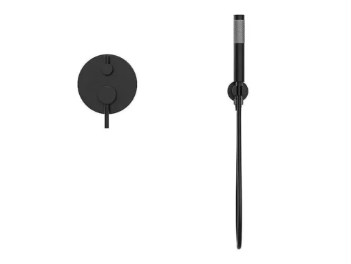 Set Van Inbouwdouche Met Mechanische Mengkraan - Mat Zwart - Tamise