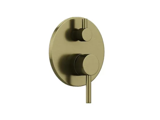 Set Van Inbouwdouche Met Mechanische Mengkraan - Goud Met Geborstelde Afwerking - Tamise