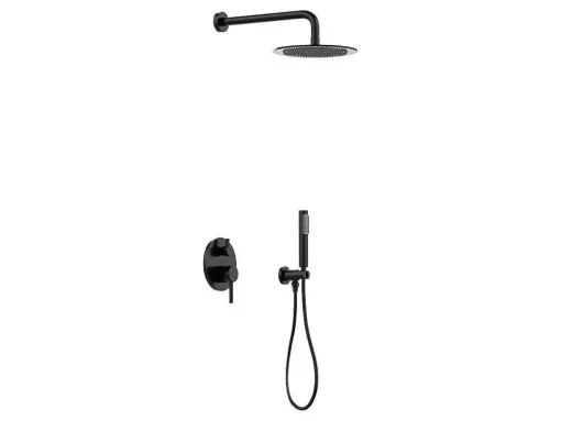Set Van Inbouwdouche Met Mechanische Mengkraan - Mat Zwart - Tamise