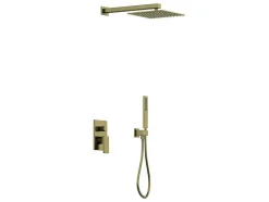 Set Van Inbouwdouche Met Mechanische Mengkraan - Goud Met Satijnafwerking - Tocantis