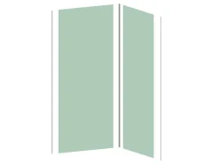 Set Van Twee Douchewandpanelen Inclusief Profielen - L90Cm X L120Cm X H210 Cm