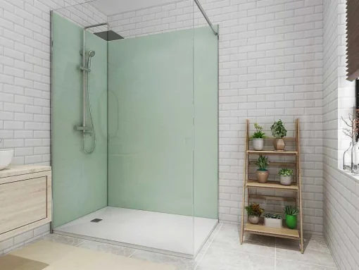 Set Van Twee Douchewandpanelen Inclusief Profielen - L90Cm X L120Cm X H210 Cm