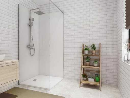 Set Van Twee Douchewandpanelen Inclusief Profielen - 2X L90Cm X H210 Cm