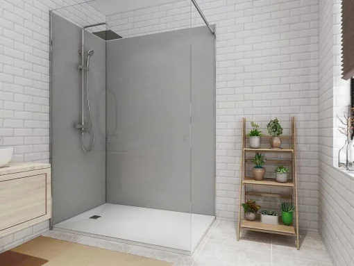 Set Van Twee Douchewandpanelen Inclusief Profielen- L90Cm X L120Cm X H210 Cm