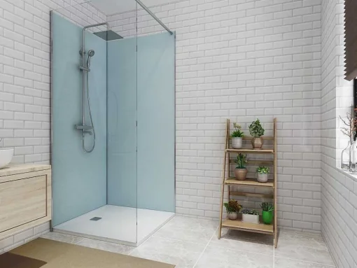 Set Van Twee Douchewandpanelen Inclusief Profielen - 2X L90Cm X H210 Cm