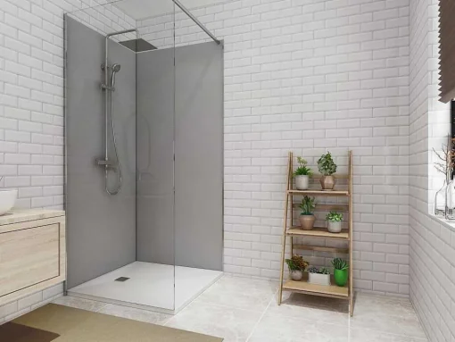 Set Van Twee Douchewandpanelen Inclusief Profielen - 2X L90Cm X H210 Cm