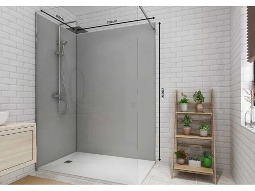 Set Van Twee Douchewandpanelen Inclusief Profielen- L90Cm X L120Cm X H210 Cm