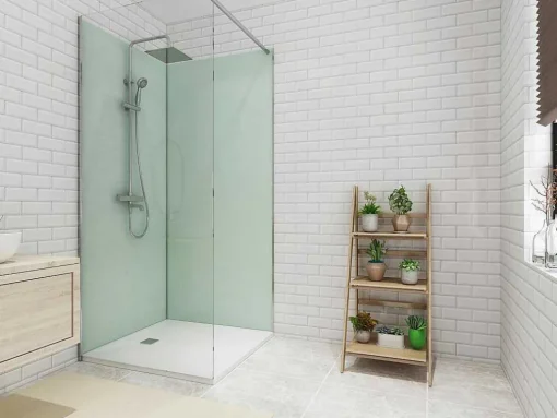 Set Van Twee Douchewandpanelen Inclusief Profielen - 2X L90Cm X H210 Cm