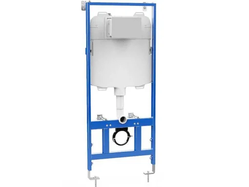Set Voor Glanzend Witte Hang-Wc Met Voorwandsysteem En Bedieningsplaat - Javoine