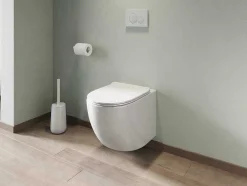 Set Voor Glanzend Witte Hang-Wc Met Voorwandsysteem En Bedieningsplaat - Javoine