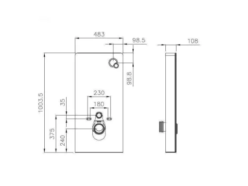 Set Voor Hang-Wc Met Decoratief Voorwandsysteem - Glanzend Zwart - Javoine