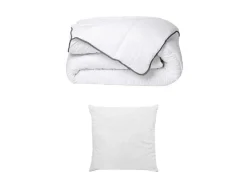 Set Zijdezacht Dekbed 140 X 200 Cm + 1 Hoofdkussens 60 X 60 Cm - Wit - Biesya