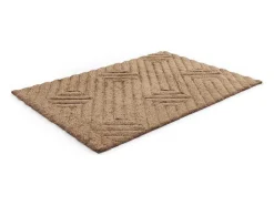 Shaggy Hoogpolig Vloerkleed In Relief - 160 X 230 Cm - Donkerbruin - Maze