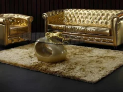 Shaggy Tapijt Glitter - 160 X 230 Cm - Goudkleurig