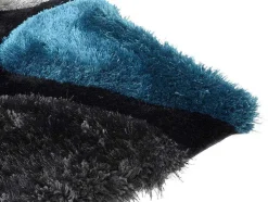 Shaggy Tapijt Pietra Turquoise En Grijs - Polyester - 120 X 170 Cm