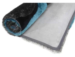 Shaggy Tapijt Pietra Turquoise En Grijs - Polyester - 140 X 200 Cm