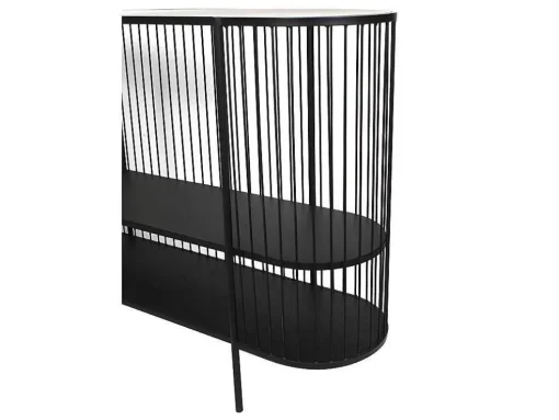 Sidetable Alexia - Metaal - 2 Planken - Zwart