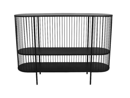 Sidetable Alexia - Metaal - 2 Planken - Zwart