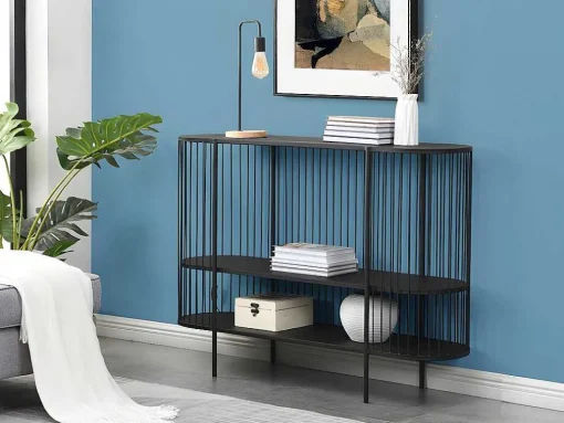 Sidetable Alexia - Metaal - 2 Planken - Zwart