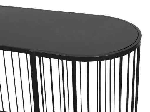 Sidetable Alexia - Metaal - 2 Planken - Zwart