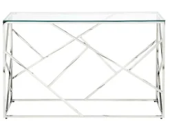 Sidetable Athena - Gehard Glas En Staal - Chroomkleurig - Van Pascal Morabito