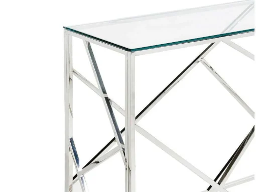 Sidetable Athena - Gehard Glas En Staal - Chroomkleurig - Van Pascal Morabito