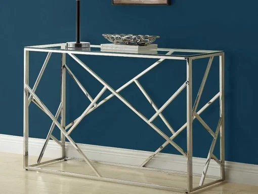 Sidetable Athena - Gehard Glas En Staal - Chroomkleurig - Van Pascal Morabito