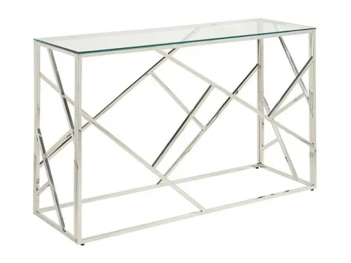 Sidetable Athena - Gehard Glas En Staal - Chroomkleurig - Van Pascal Morabito