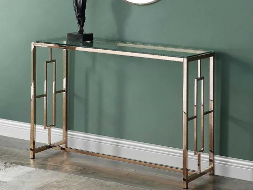 Sidetable Clotilde - Gehard Glas En Staal - Koperkleurig - Van Pascal Morabito