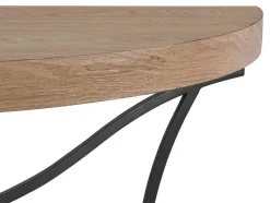 Sidetable In Mdf En Metaal - Houtlook En Zwart - Lolana
