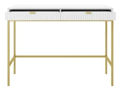 Sidetable Met 2 Laden - Wit En Goudkleurig - Liouba Van Pascal Morabito