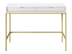 Sidetable Met 2 Laden - Wit En Goudkleurig - Liouba Van Pascal Morabito