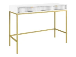Sidetable Met 2 Laden - Wit En Goudkleurig - Liouba Van Pascal Morabito