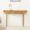 Sidetable Met 3 Lades In Teak - Kleur: Houtlook - Wekea