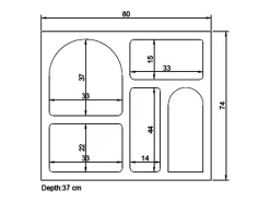 Sidetable Met 5 Nissen - Wit - Luela