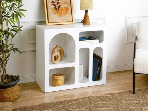 Sidetable Met 5 Nissen - Wit - Luela
