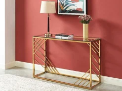 Sidetable Van Gehard Glas En Roestvrij Staal - Goud - Simato - Van Pascal Morabito